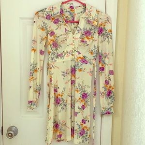 Vintage floral collared dress